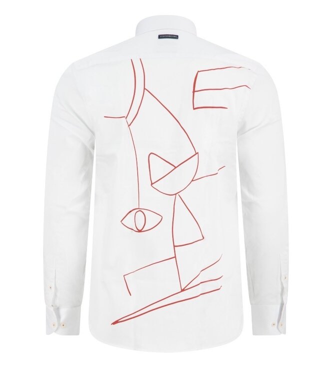 Modern Fit Off White Picasso Shirt