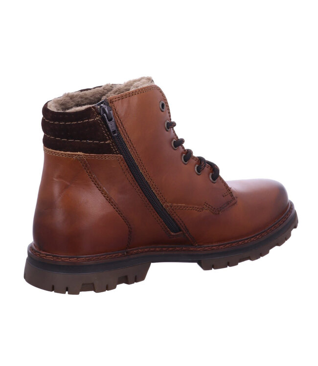 Cognac Lace up Boots