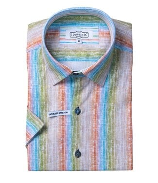 7 DOWNIE Modern Fit Multi Striped Shirt