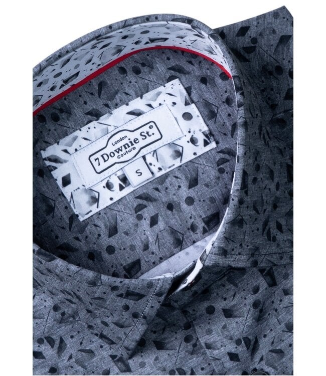 Modern Fit Grey Multi Pattern Shirt