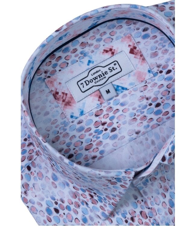 Modern Fit Pink Circle Pattern Shirt