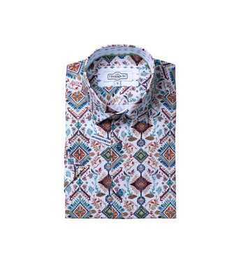 7 DOWNIE Modern Fit Multi Print Shirt