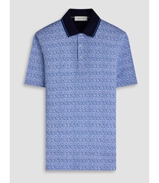 BUGATCHI Classic Blue Printed Polo