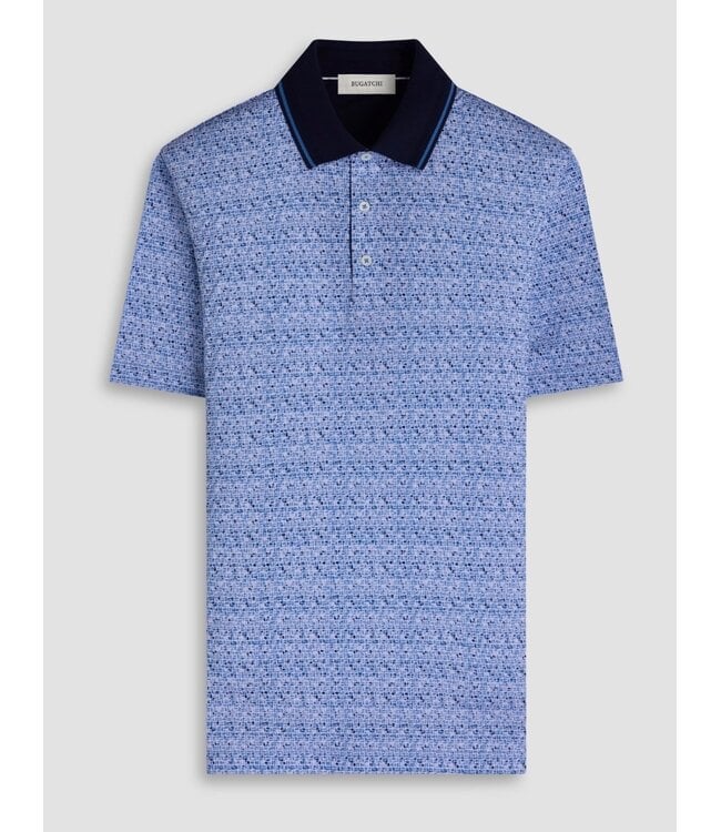 Classic Blue Printed Polo