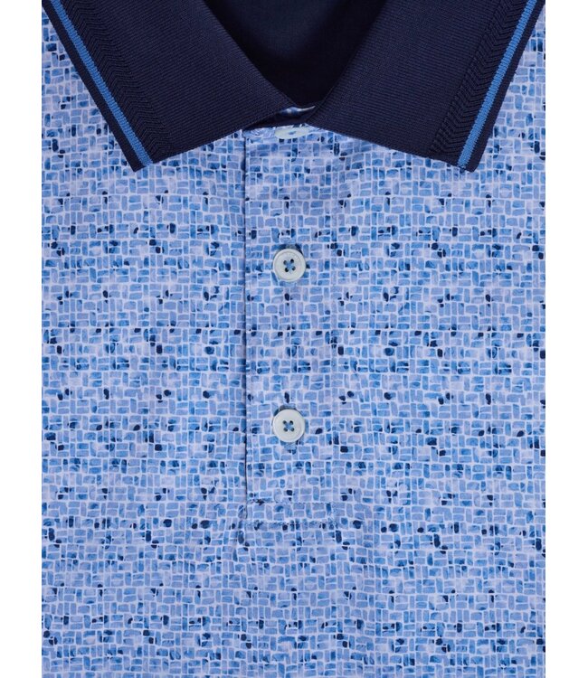 Classic Blue Printed Polo