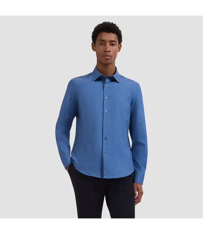 Modern Fit Cobalt Diamond Print Shirt