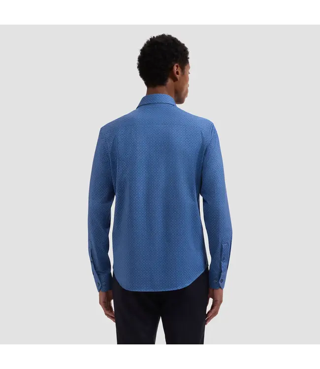 Modern Fit Cobalt Diamond Print Shirt