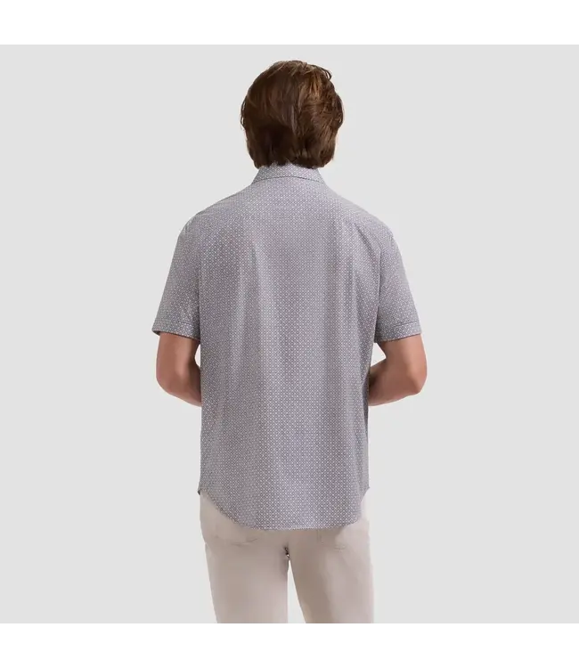 Modern Fit  Grey Print Shirt