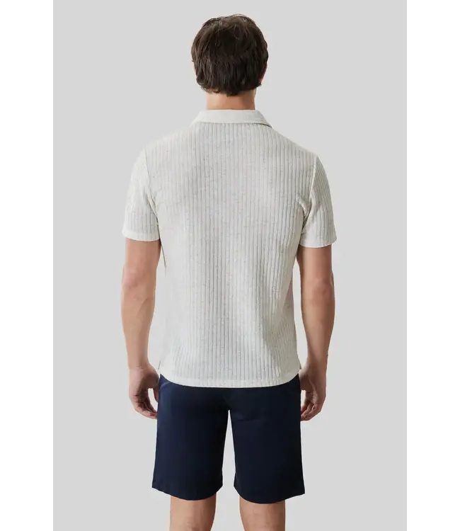 Tan Isadore Open Collar Polo