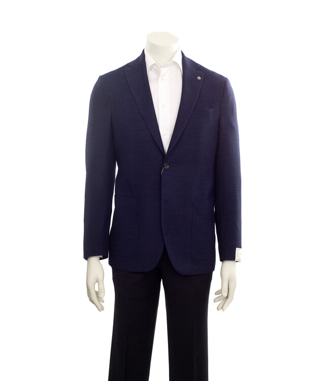 Modern Fit Navy Textured Blazer