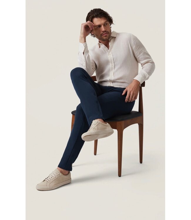 Slim Fit Navy Commuter Flat Front Pants