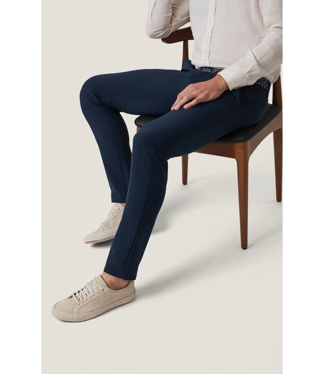 Slim Fit Navy Commuter Flat Front Pants