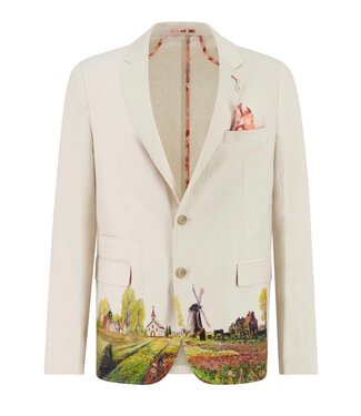 A FISH NAMED FRED Slim Fit Linen Art Sport Coat