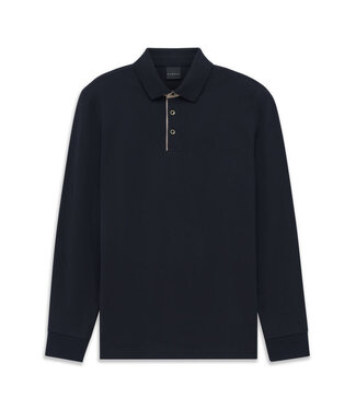BUGATTI Navy Long Sleeve Polo