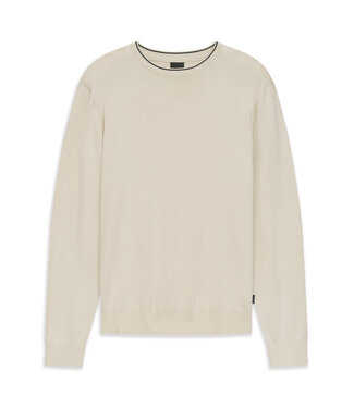 BUGATTI Ecru with Navy Trim Sweater