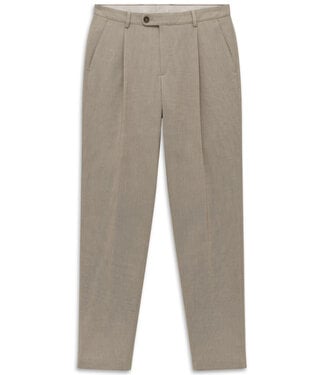 BUGATTI Slim Fit Tan Pleated Pants