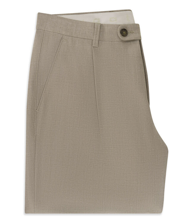 Slim Fit Tan Pleated Pant