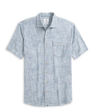 JOHNNIE-O Indigo Ennis Striped Shirt