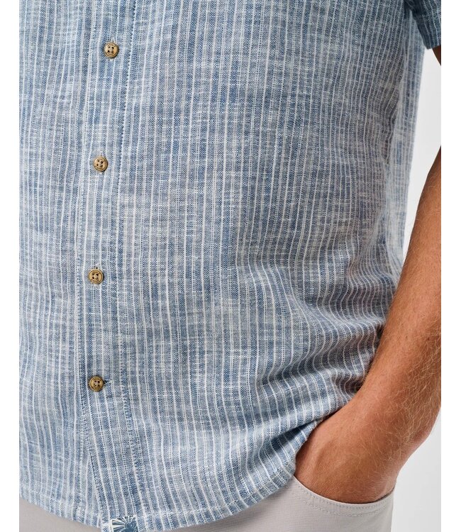 Classic Fit Indigo Ennis Striped Shirt