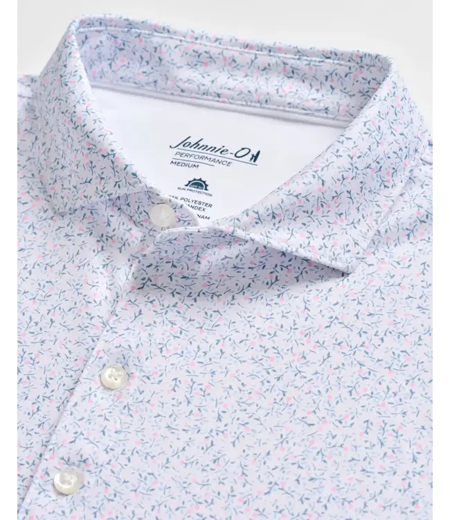 White Floral Kipler Polo