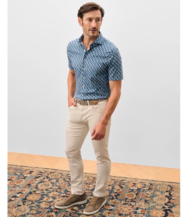 Classic Fit Navy Sailboat Shirt