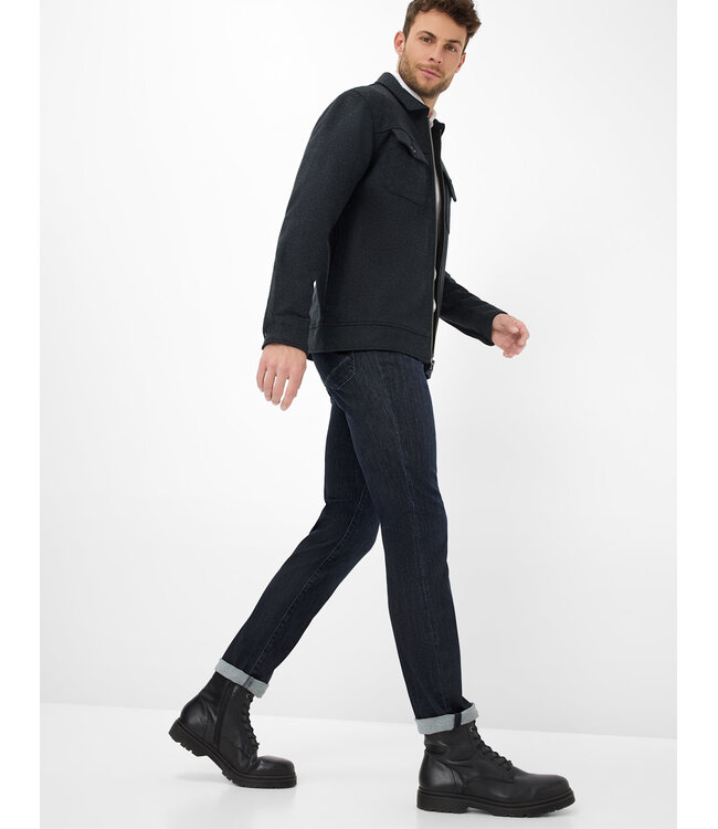 Slim Fit Dark Blue Hi-Flextreme Raw Used Jeans