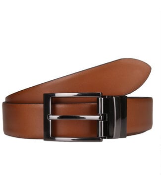 LLOYD Mid Brown/Black Reversible Belt