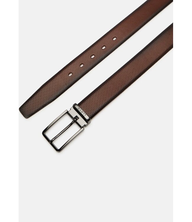 Brandy Embossed Leather Belt