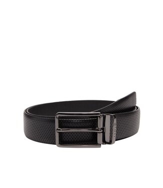 LLOYD Black Embossed Leather Belt