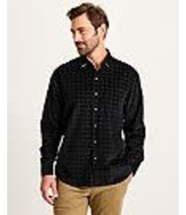 Classic Fit Black Check Island Cord Shirt