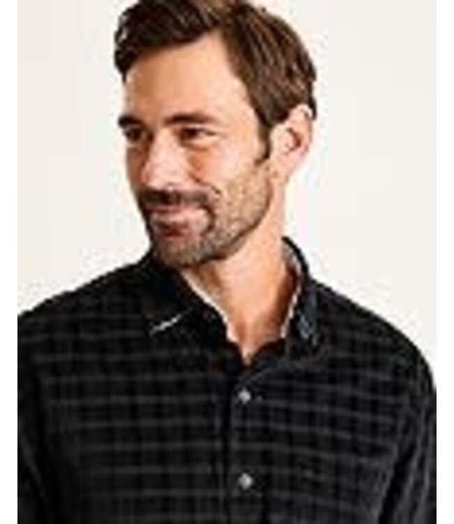 Classic Fit Black Check Island Cord Shirt