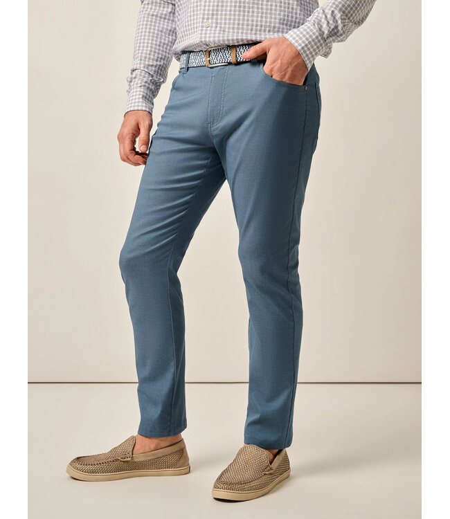 Classic Fit Lake Blue Atlas 5 Pocket Pants