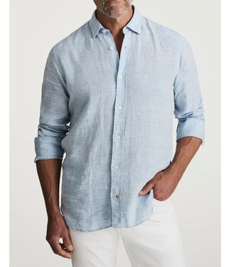 34 HERITAGE Modern Fit Blue Linen Shirt