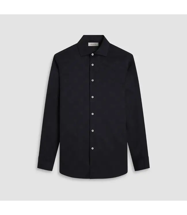 Modern Fit Black Tonal Print Shirt