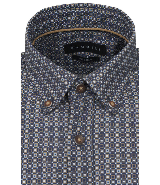 Modern Fit Navy Block Shirt