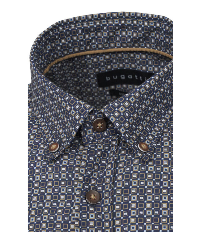 Modern Fit Navy Block Shirt