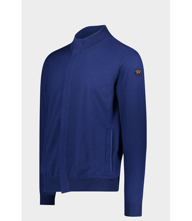 Mid Blue Full Zip Sweater
