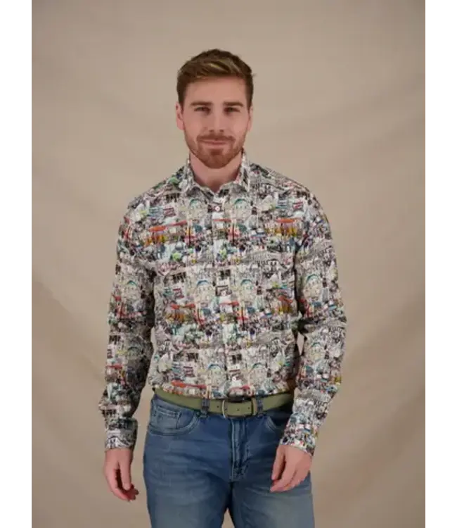 Modern Fit Street Sketch Shirt