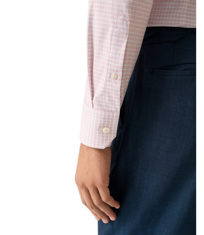 Modern Fit Peach Check Shirt