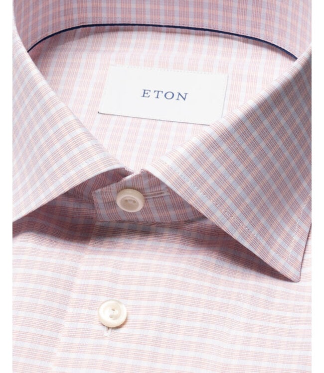 Modern Fit Peach Check Shirt