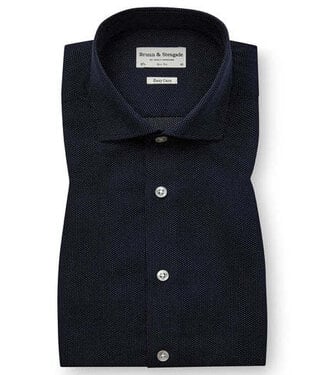 BRUUN & STENGADE Slim Fit Navy Hansen Shirt