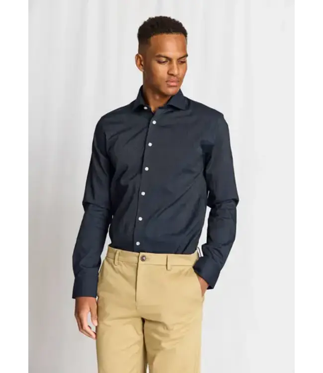 Slim Fit Navy Hansen Shirt