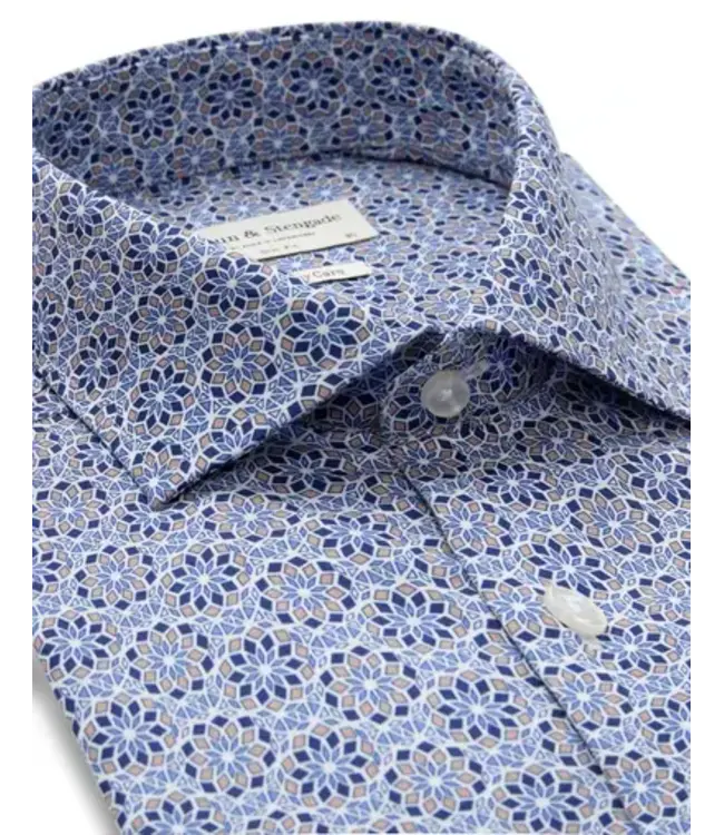 Slim Fit Blue Print Abutovic Shirt