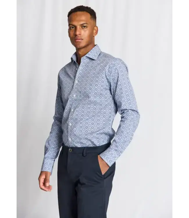 Slim Fit Blue Print Abutovic Shirt