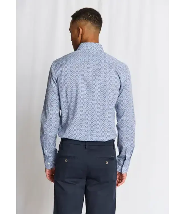 Slim Fit Blue Print Abutovic Shirt