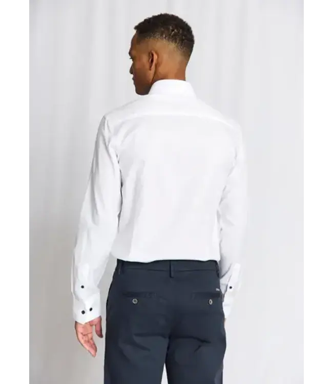Slim Fit White Skube  Shirt