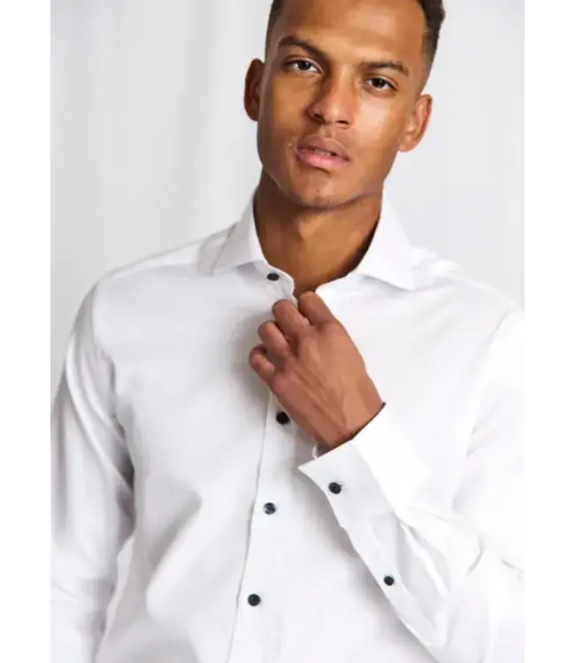 Slim Fit White Skube  Shirt