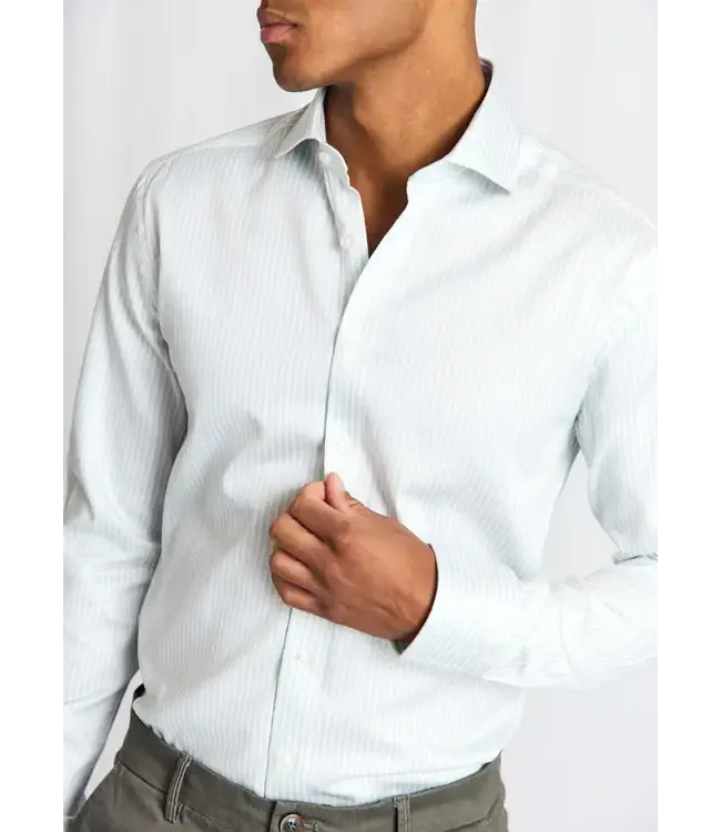 Slim Fit Green Striped Ignacio Shirt