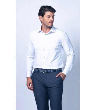 7 DOWNIE Modern Fit White Stetch Shirt