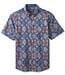 Classic Fit Navy Orange Print Shirt